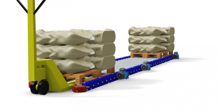 Pallet Flow Roller Conveyor