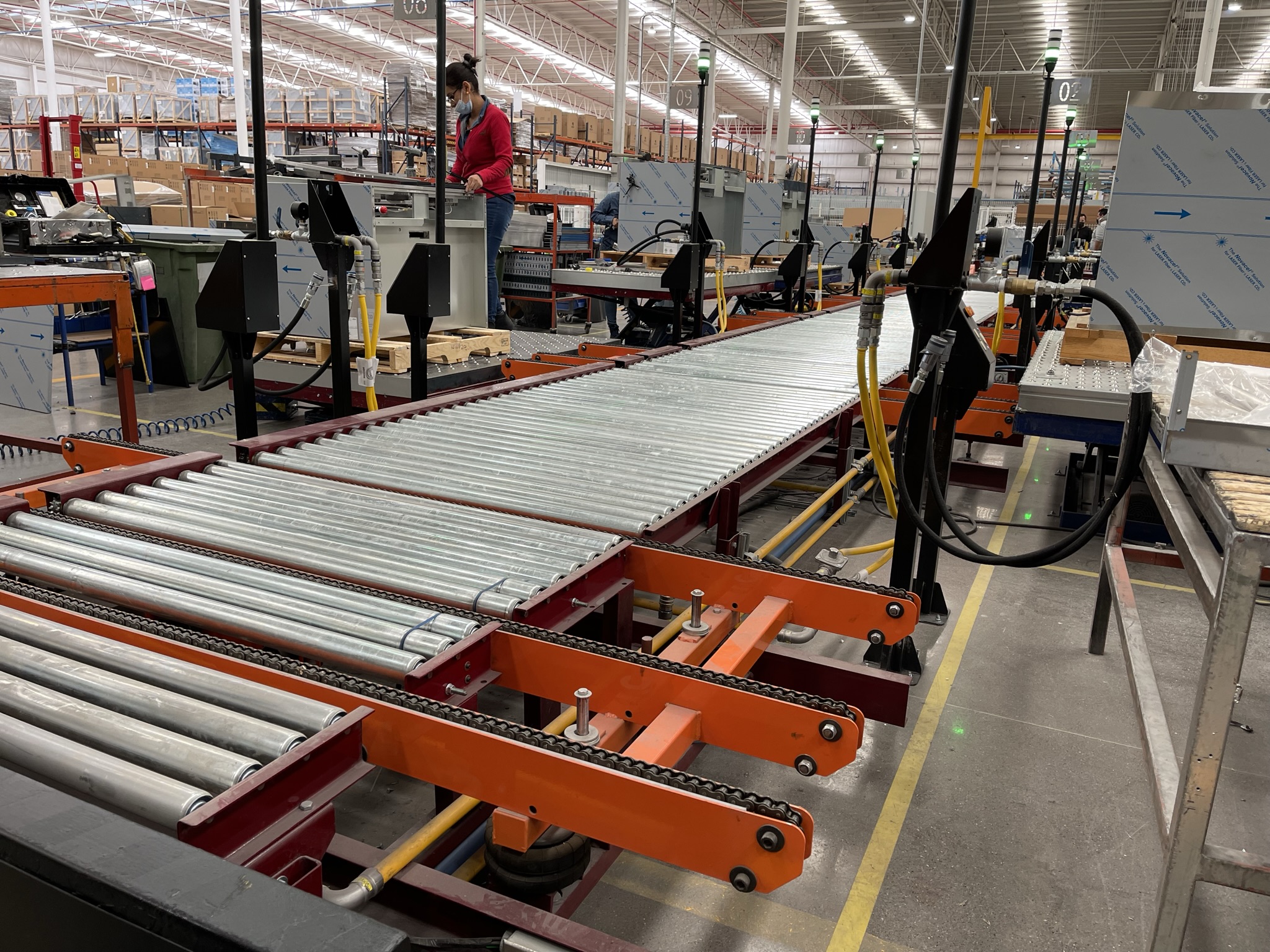 Transportadores de rodillos accionados por cadena